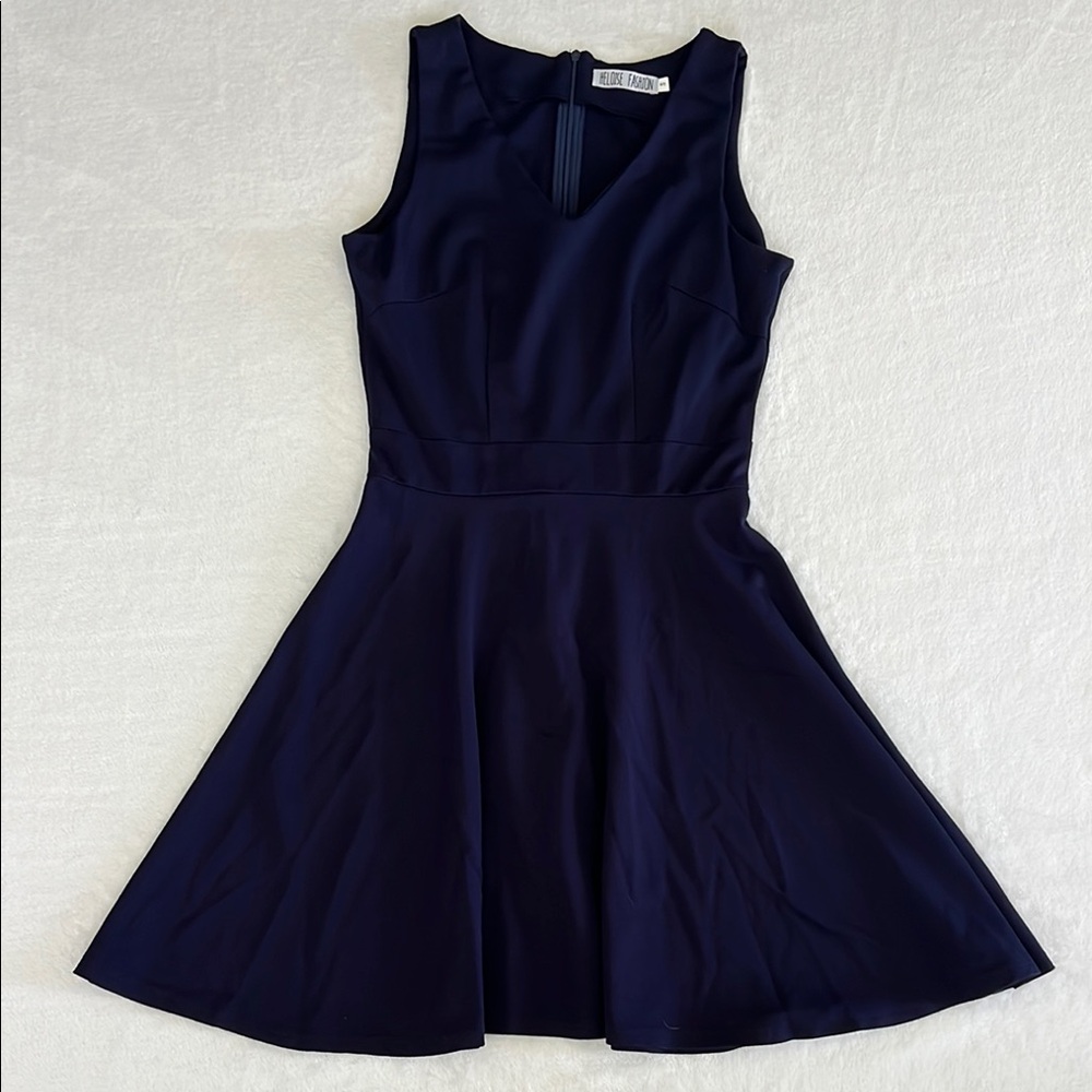 Heloise Fashion Navy Blue Mini Dress